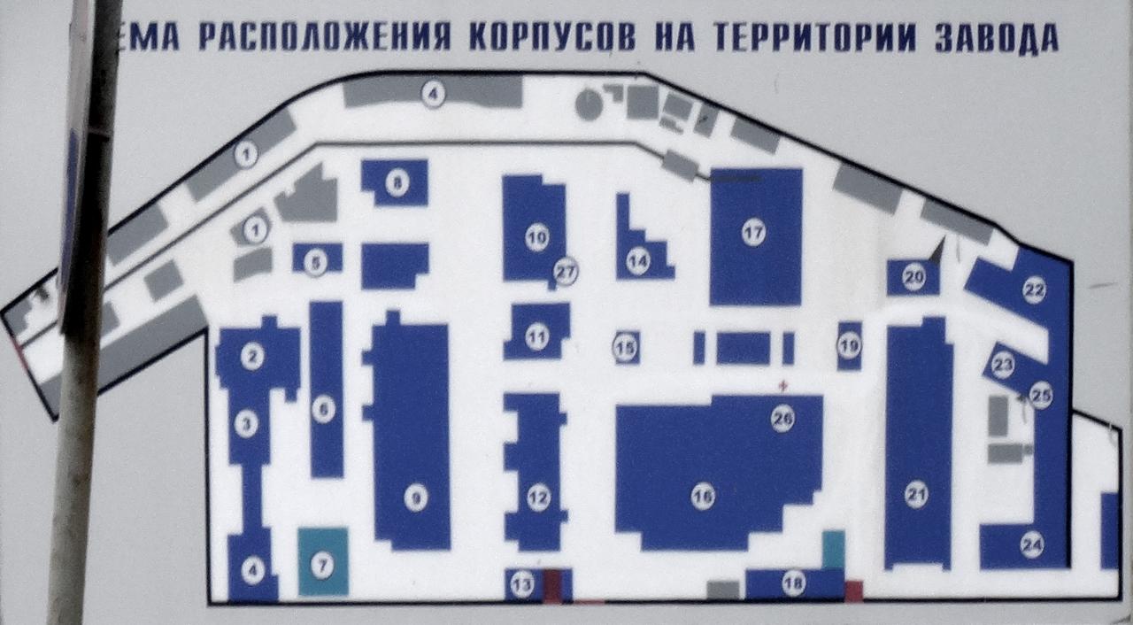 Карта автоваза с номерами корпусов